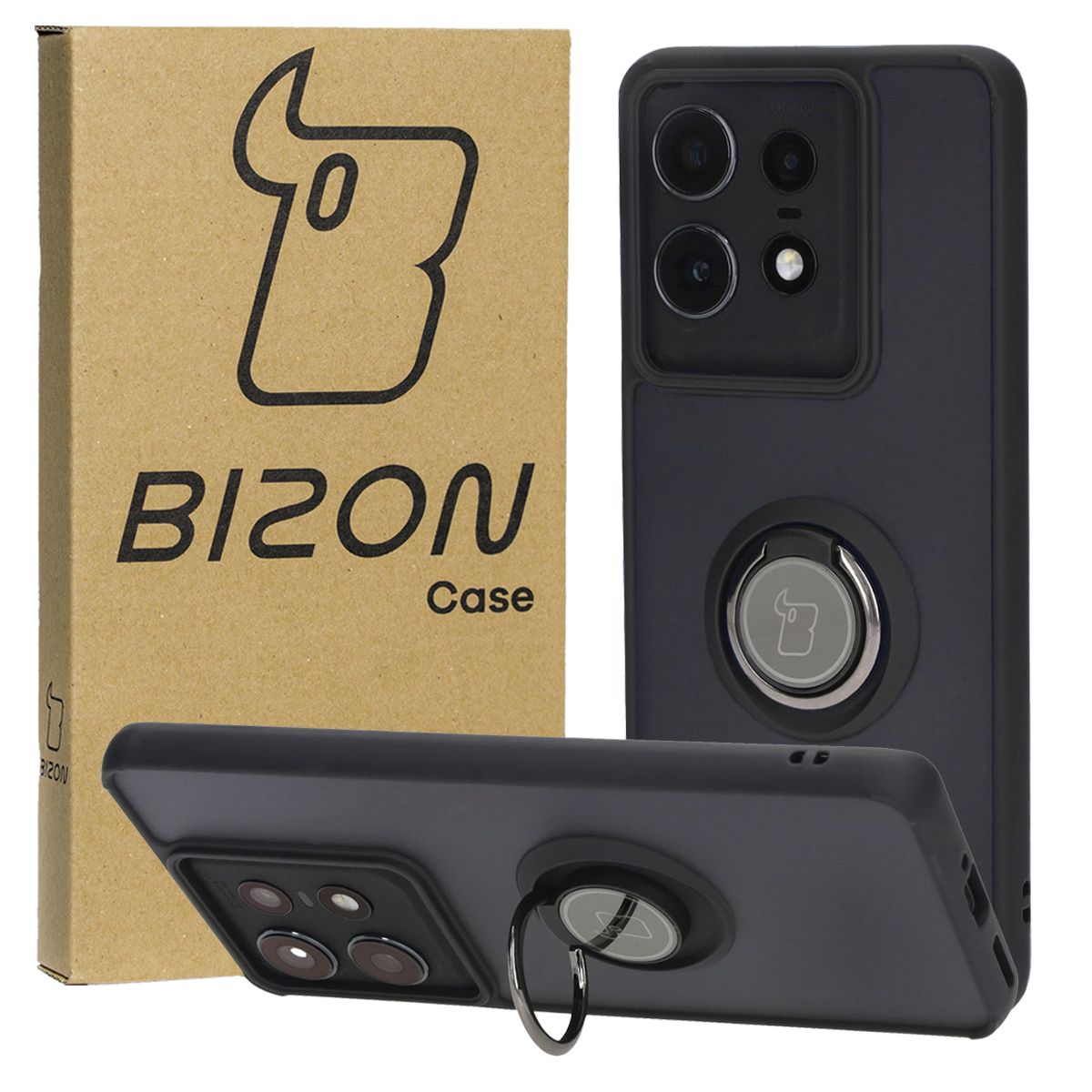 Finger Grip Case Bizon Case Hybrid Ring for Motorola Edge 50 Pro