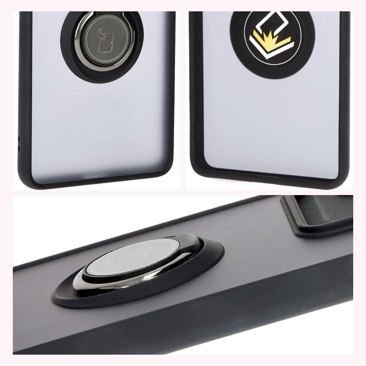 Features of Bizon Case Hybrid Ring: non-slip frame and matte design