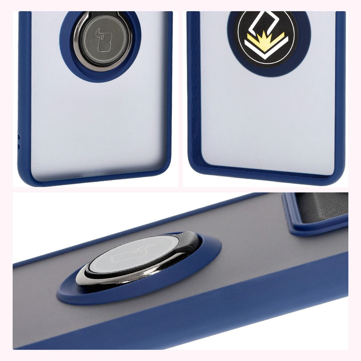 Caracteristici Bizon Case Hybrid Ring: ramă antiderapantă și design mat