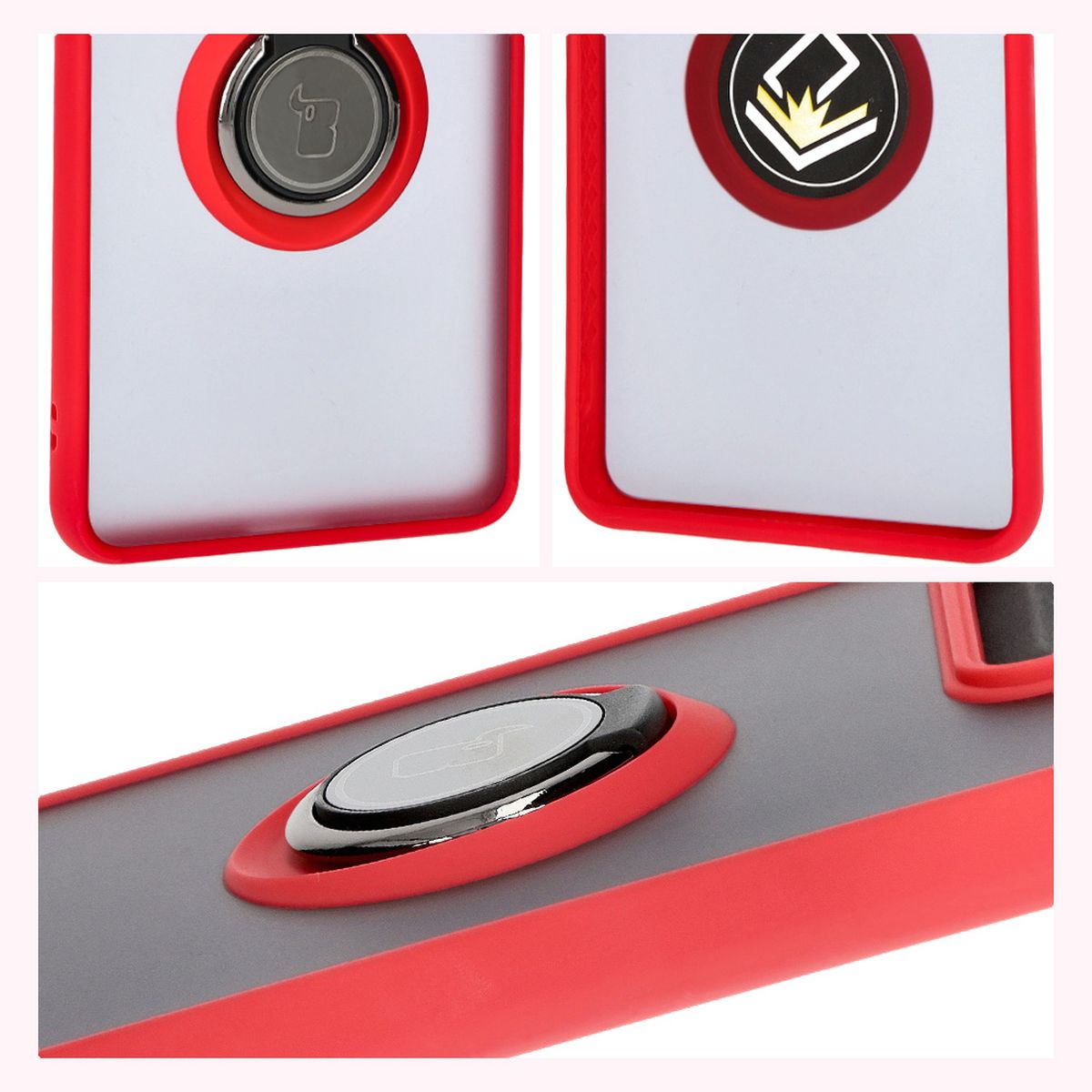 Caracteristici Bizon Case Hybrid Ring: ramă antiderapantă și design mat