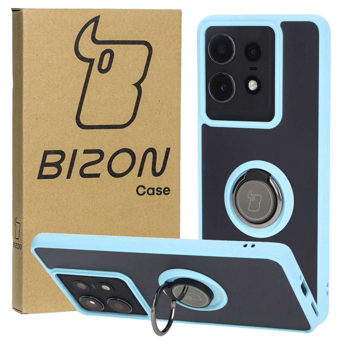 Carcasa cu suport pentru deget Bizon Case Hybrid Ring pentru Motorola Edge 50 Pro