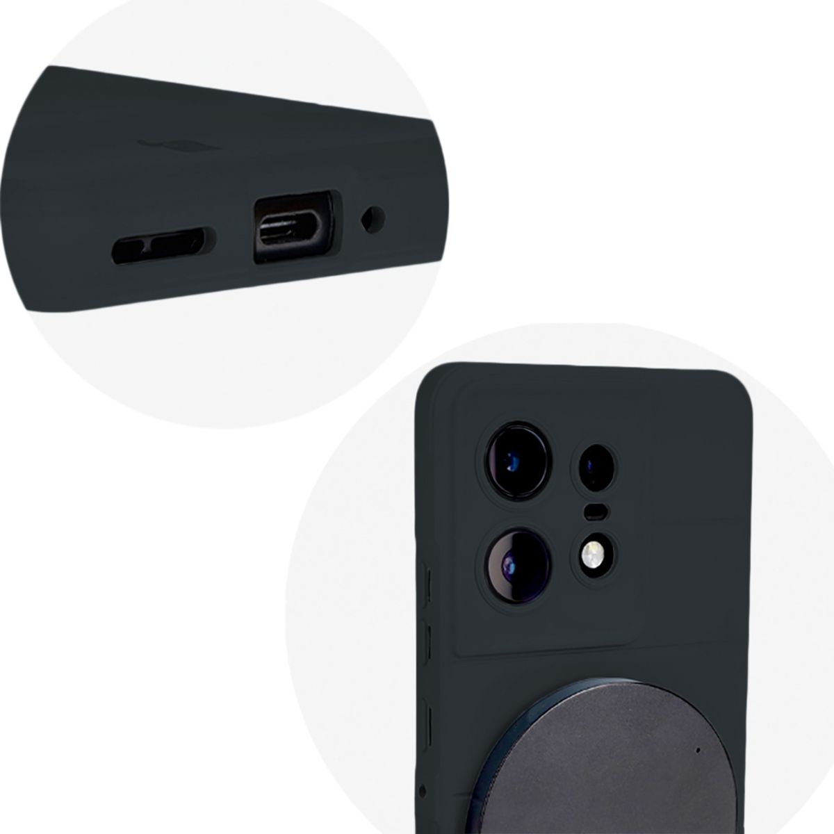 Precise cutouts and compatibility with wireless charging in Bizon Case Tur