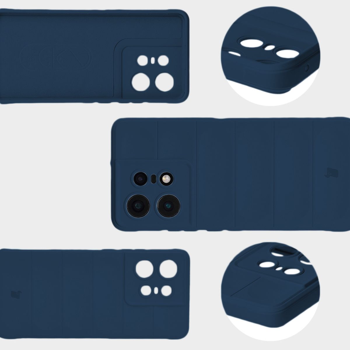 Microfiber lining, grooves on the back, and reinforced corners in the Bizon Case Tur