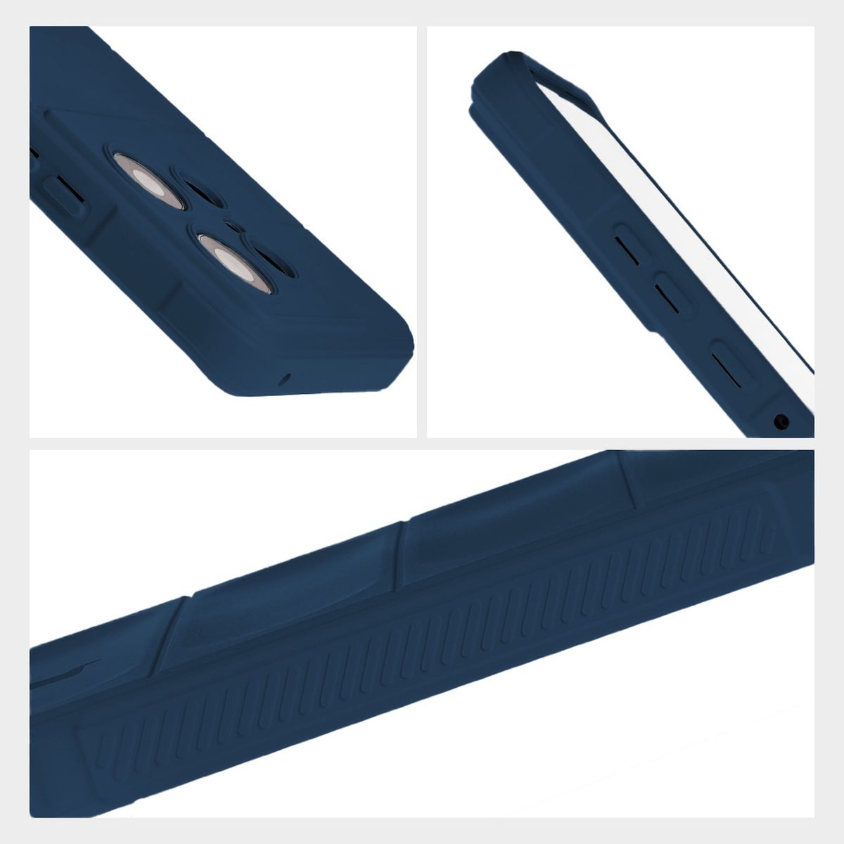 Textured sides and raised edges of the screen and camera in the Bizon Case Tur
