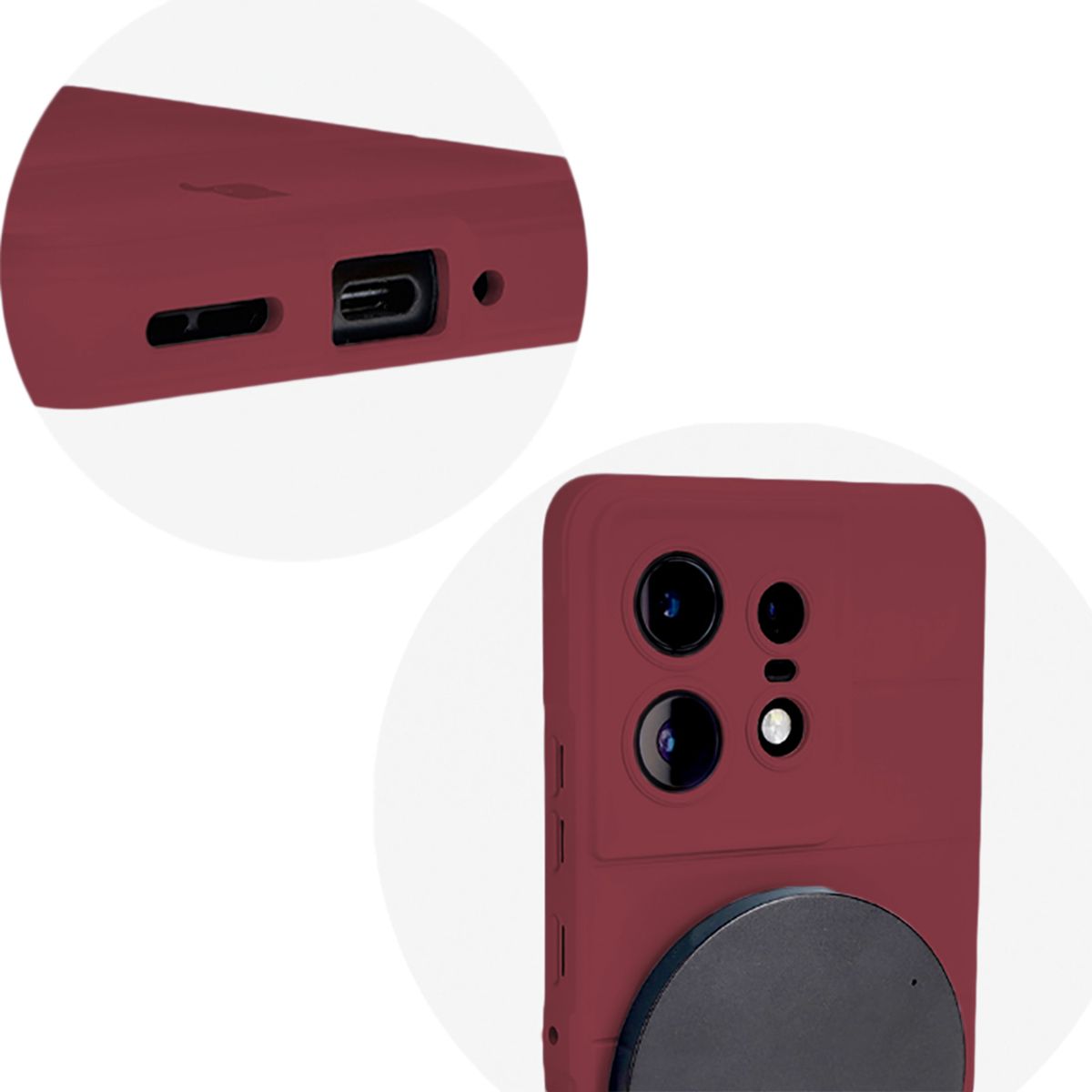 Precise cutouts and compatibility with wireless charging in Bizon Case Tur