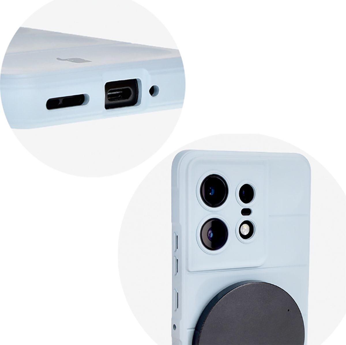 Precise cutouts and compatibility with wireless charging in Bizon Case Tur