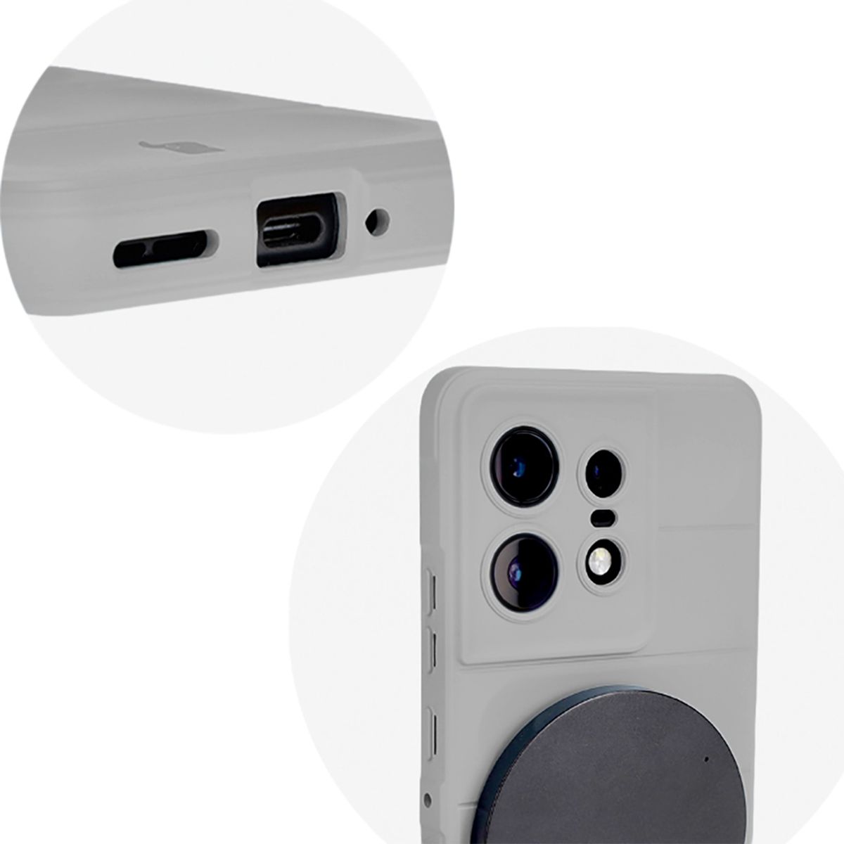 Precise cutouts and compatibility with wireless charging in Bizon Case Tur