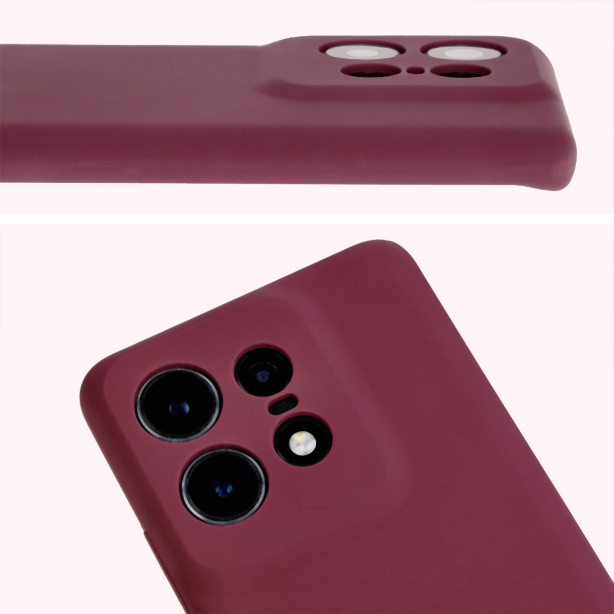 Close-up of lens cutouts in Bizon Soft Case