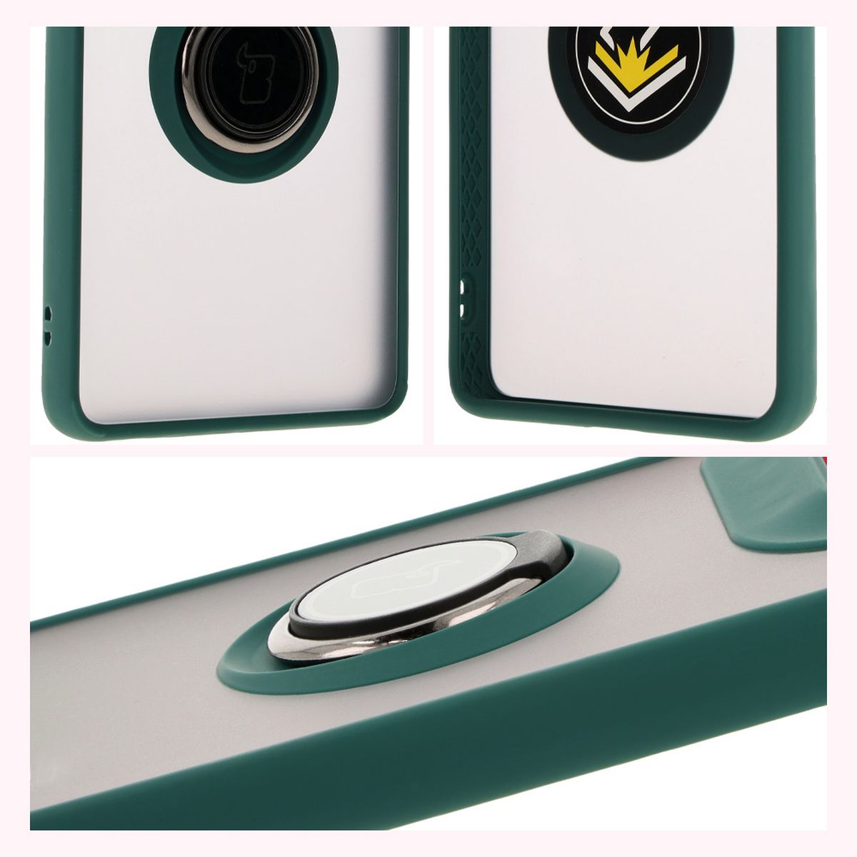 Features of Bizon Case Hybrid Ring: non-slip frame and matte design