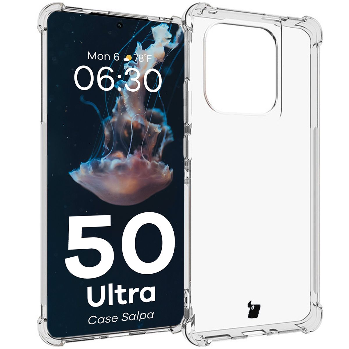 Transparent Bizon Case Salpa for Motorola Edge 50 Ultra