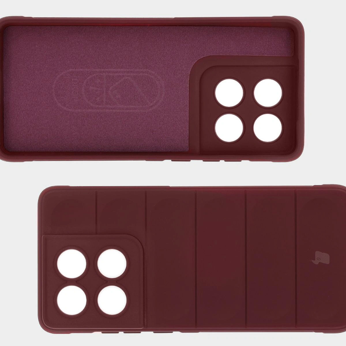 Microfiber lining, grooves on the back, and reinforced corners in the Bison Case Tur for Motorola Edge 60 Fusion
