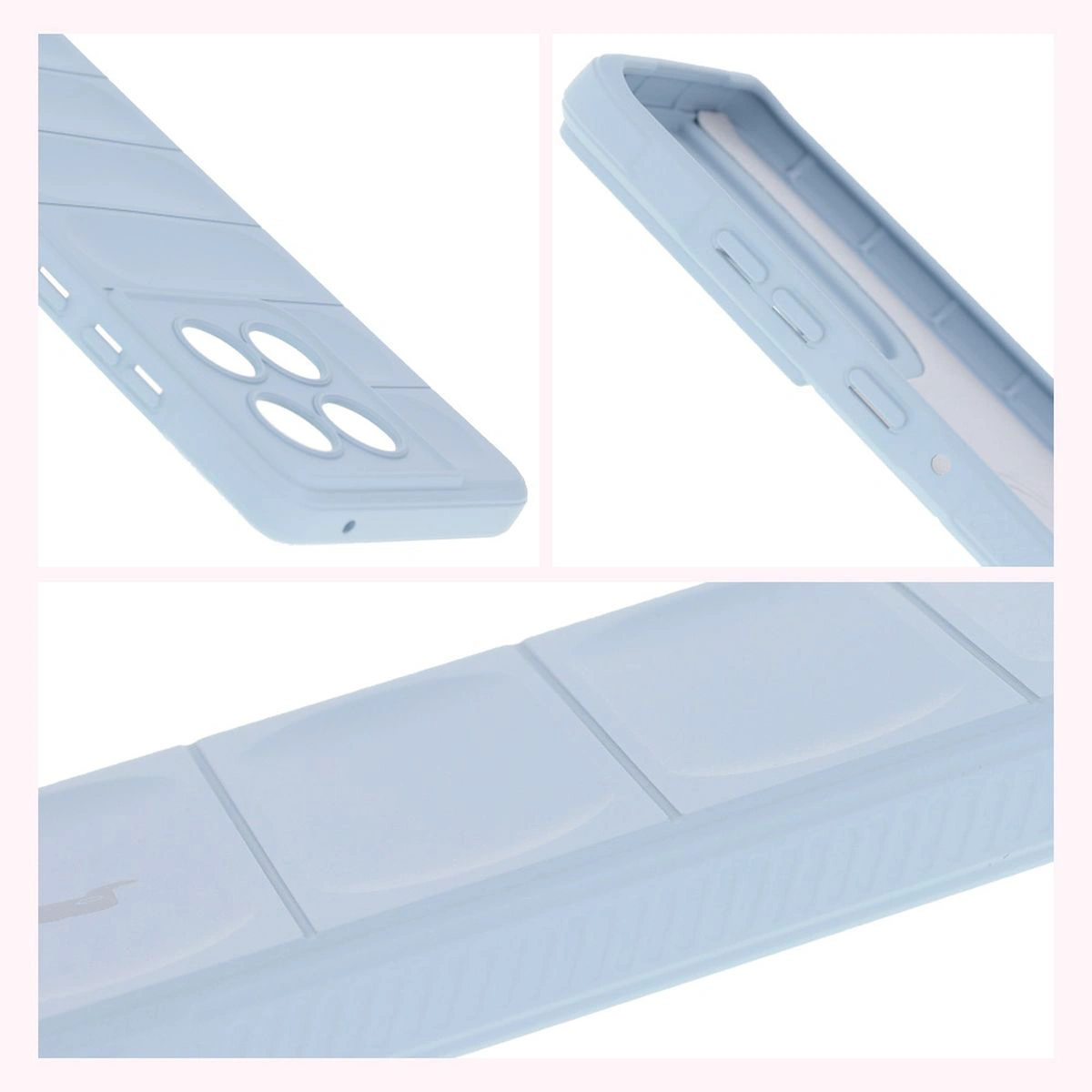 Textured sides and raised edges of the screen and camera in the Bison Case Tur for Motorola Edge 60 Fusion