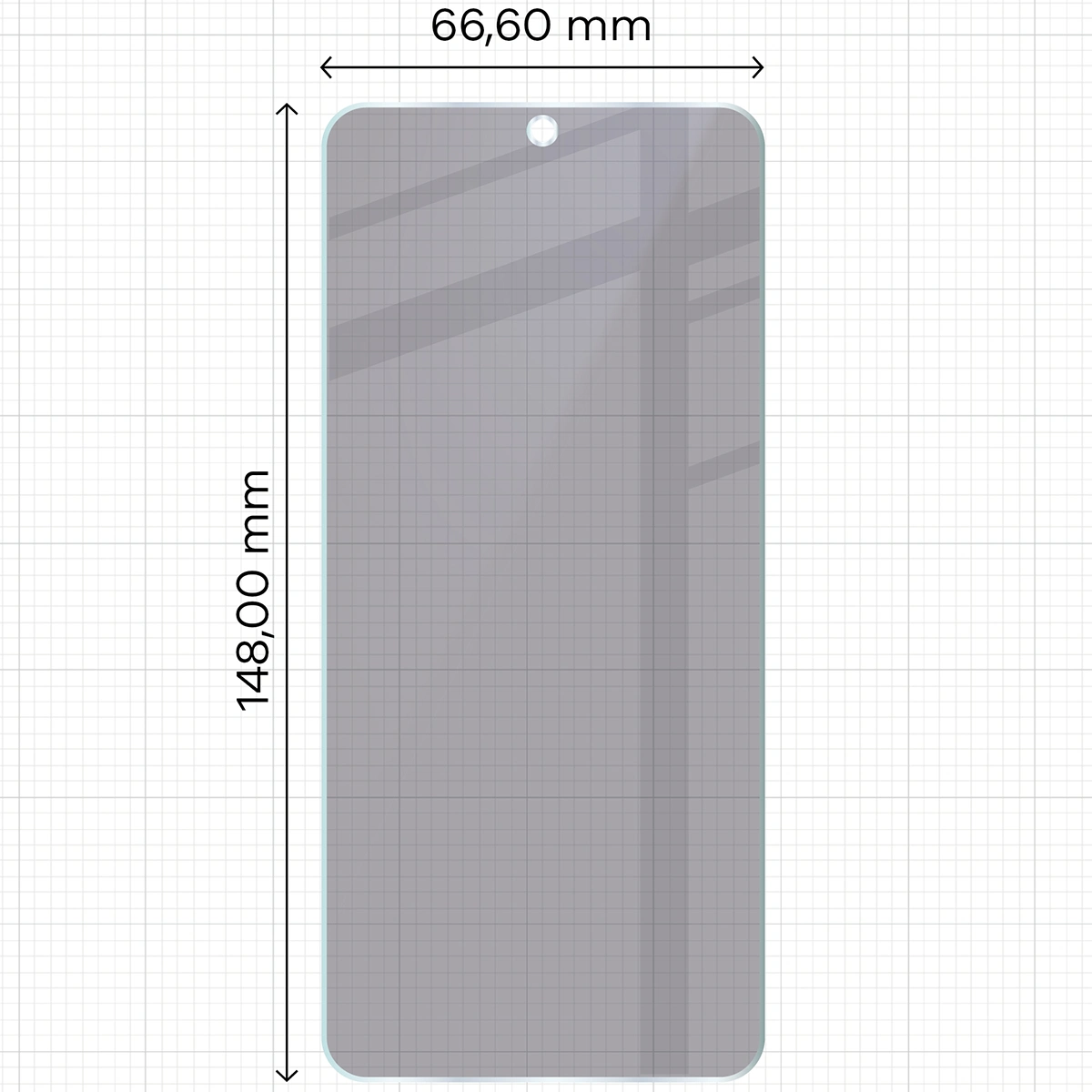 Wymiary szkła Bizon Glass Mule Shadow do Motorola Edge 60 Neo