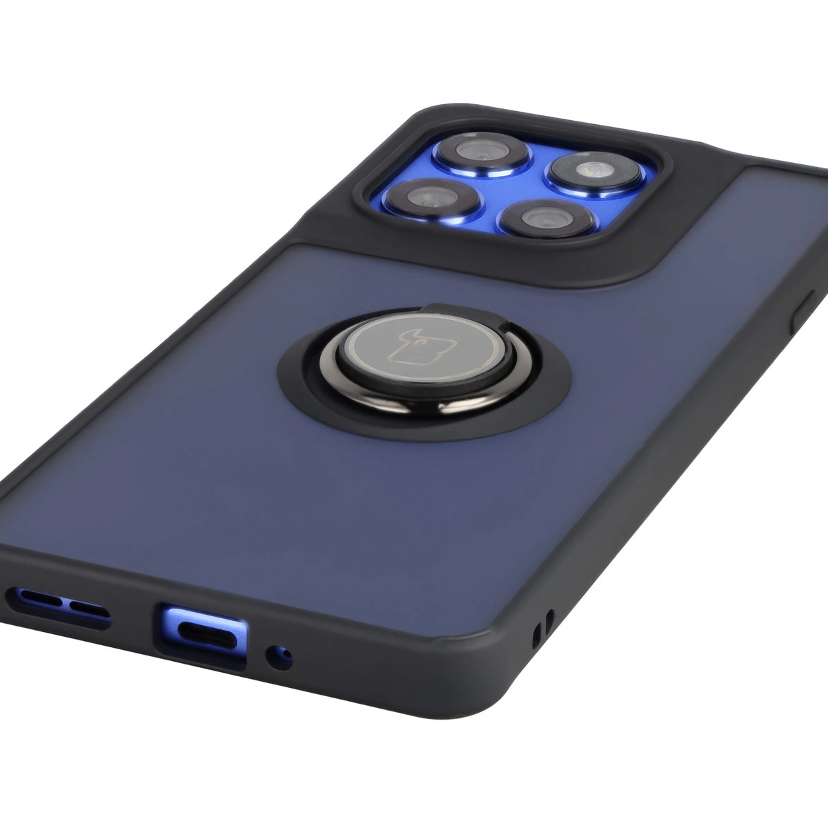 Precyzyjne wycięcia, zintegrowane osłony oraz wycięcie na smyczkę w etui Bizon Case Hybrid Ring do Motorola Edge 60 Pro
