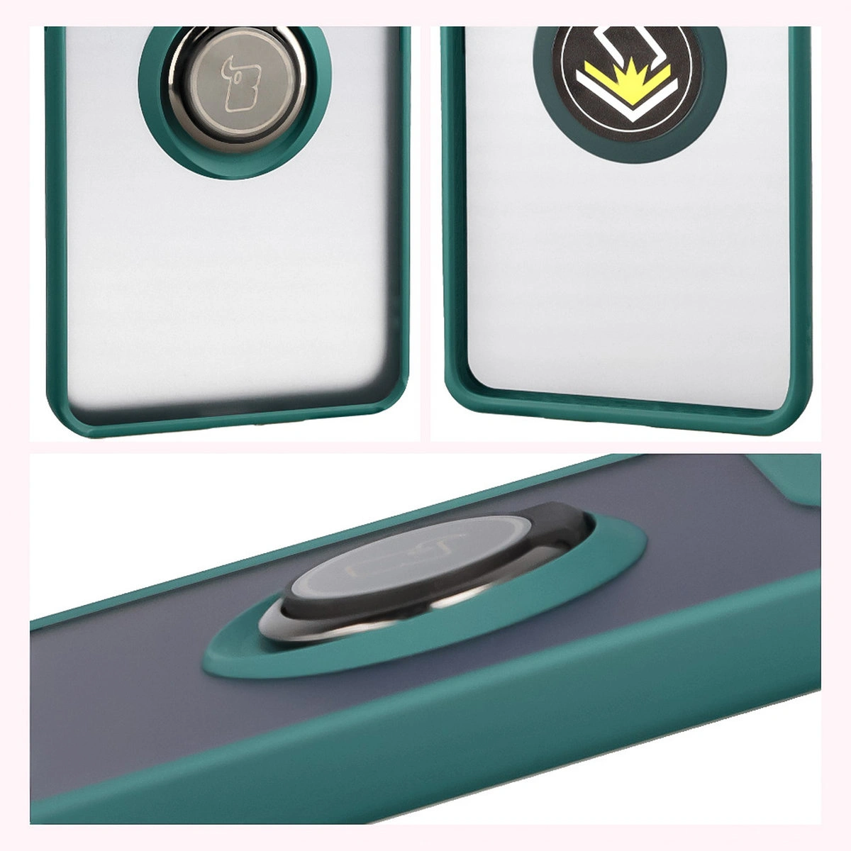 Właściwości Bizon Case Hybrid Ring do Motorola Edge 60 Pro: antypoślizgowa ramka i matowy design