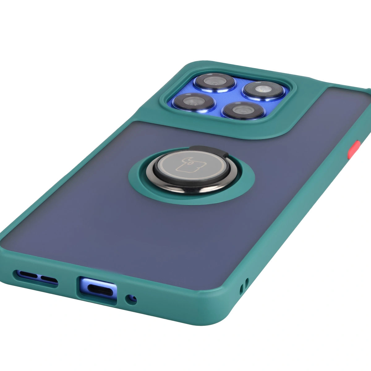 Precyzyjne wycięcia, zintegrowane osłony oraz wycięcie na smyczkę w etui Bizon Case Hybrid Ring do Motorola Edge 60 Pro