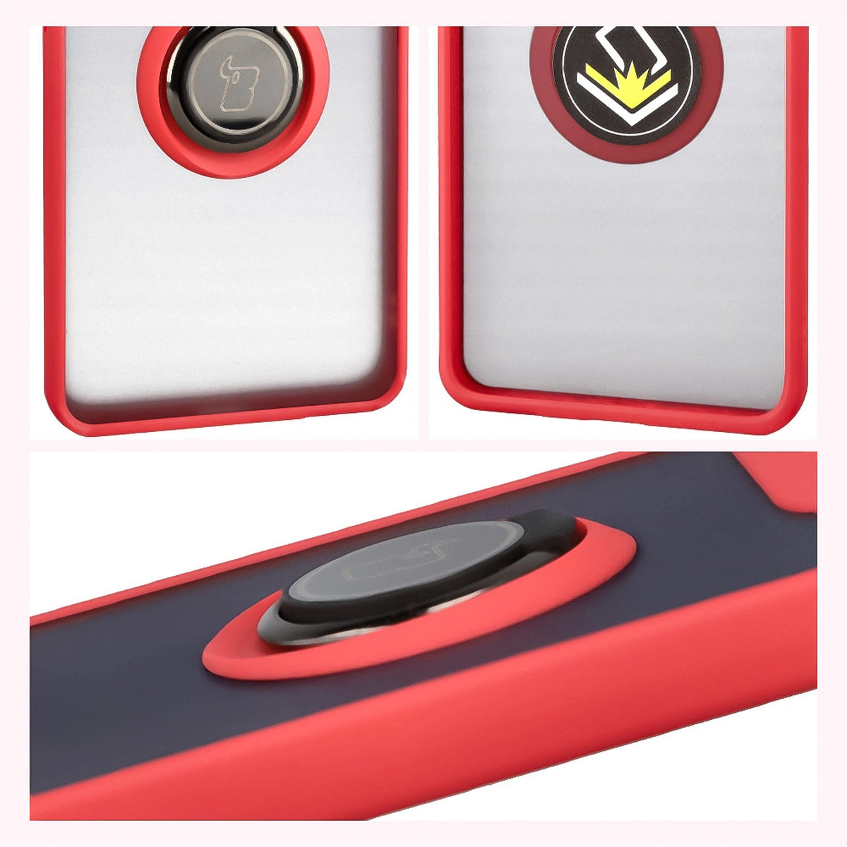 Właściwości Bizon Case Hybrid Ring do Motorola Edge 60 Pro: antypoślizgowa ramka i matowy design