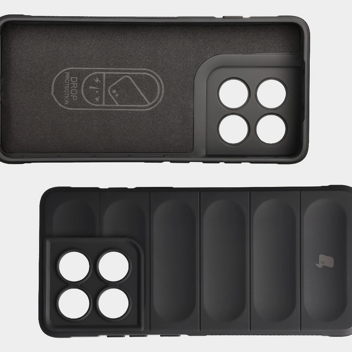 Microfiber lining, grooves on the back, and reinforced corners in the Bizon Case Tur for Motorola Edge 60 Pro