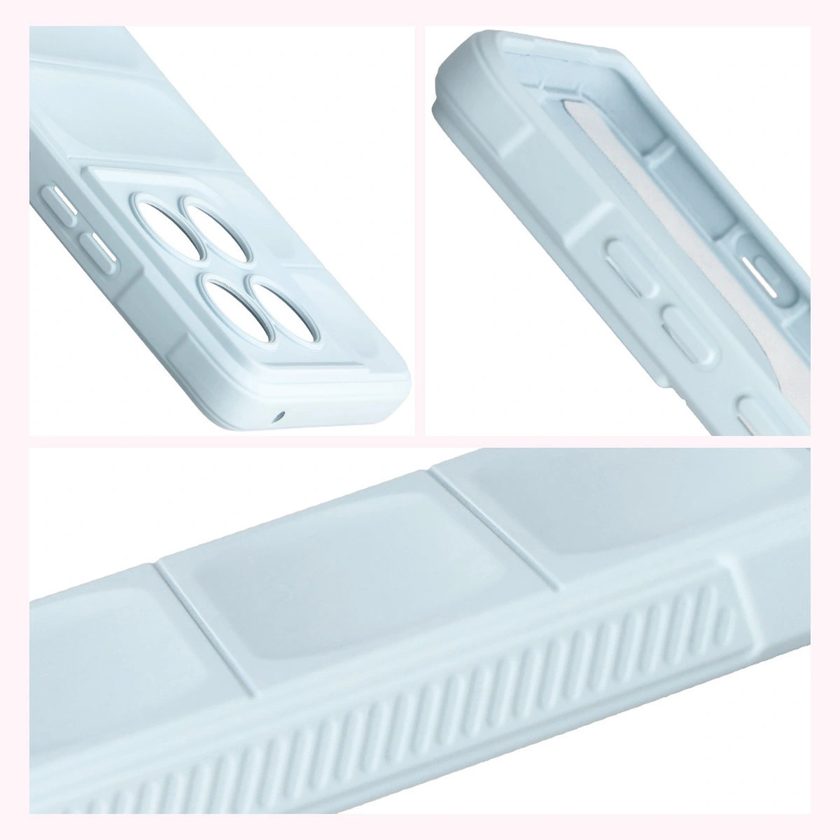 Textured sides and raised edges of the screen and camera in the Bison Case Tur for Motorola Edge 60 Pro