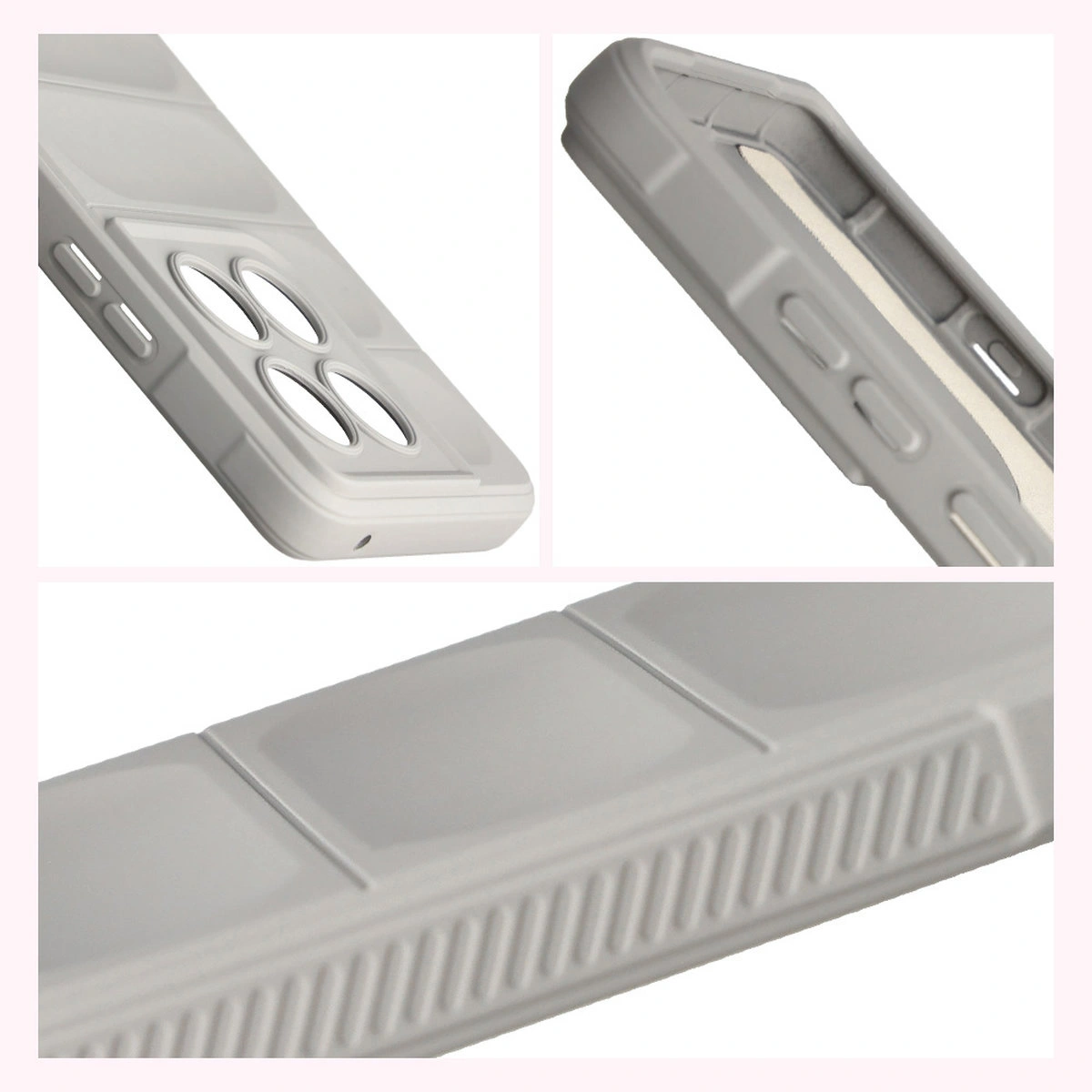 Textured sides and raised edges of the screen and camera in the Bison Case Tur for Motorola Edge 60 Pro