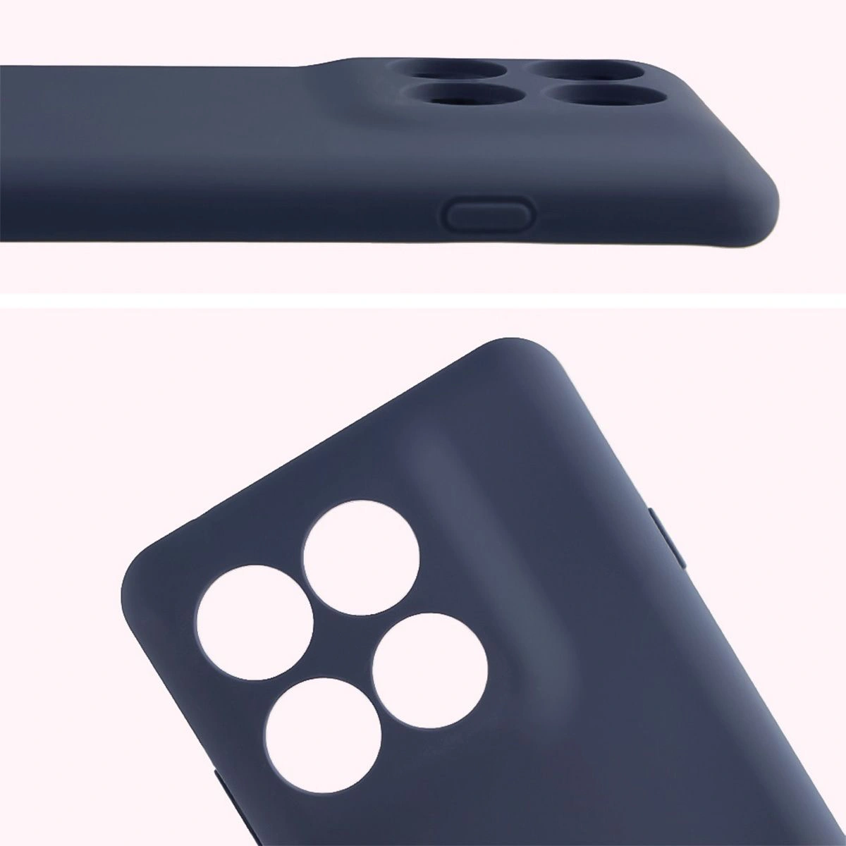 Close-up of the lens cutouts in the Bison Soft Case for Motorola Edge 60 Pro