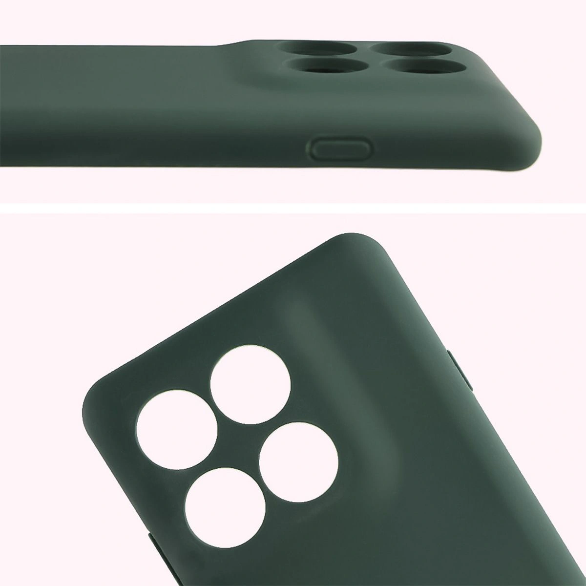 Close-up of lens cutouts in the Bison Soft Case for Motorola Edge 60 Pro