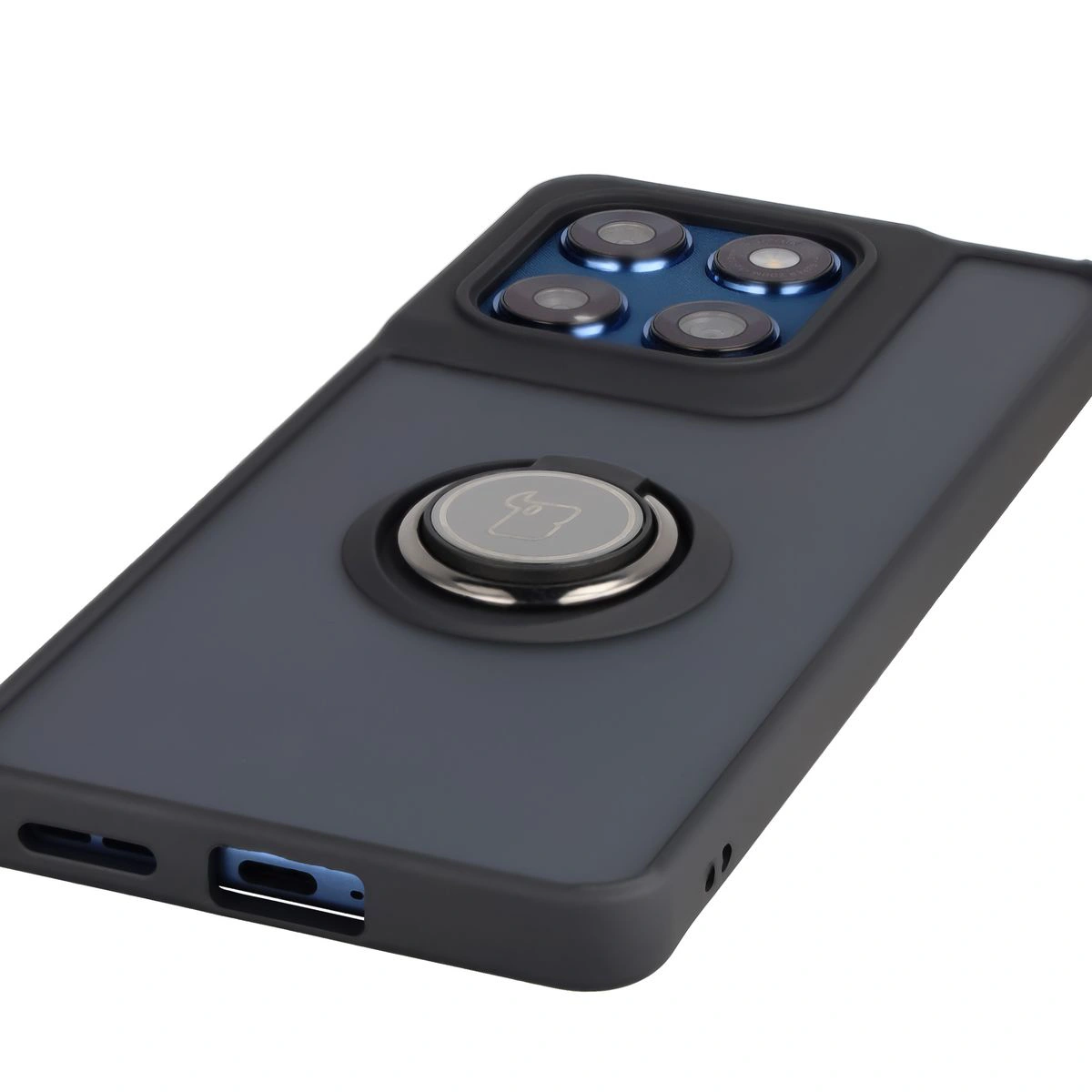 Precyzyjne wycięcia, zintegrowane osłony oraz wycięcie na smyczkę w etui Bizon Case Hybrid Ring do Motorola Edge 60 Fusion / Motorola Edge 60