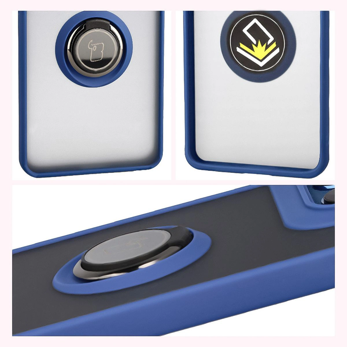 Właściwości Bizon Case Hybrid Ring do Motorola Edge 60 Fusion / Motorola Edge 60: antypoślizgowa ramka i matowy design