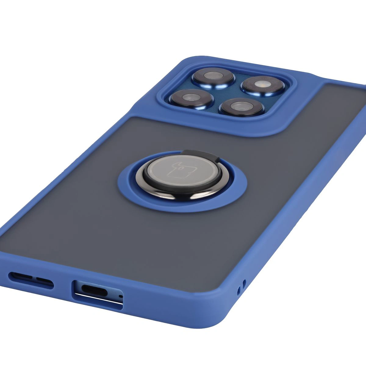 Precyzyjne wycięcia, zintegrowane osłony oraz wycięcie na smyczkę w etui Bizon Case Hybrid Ring do Motorola Edge 60 Fusion / Motorola Edge 60