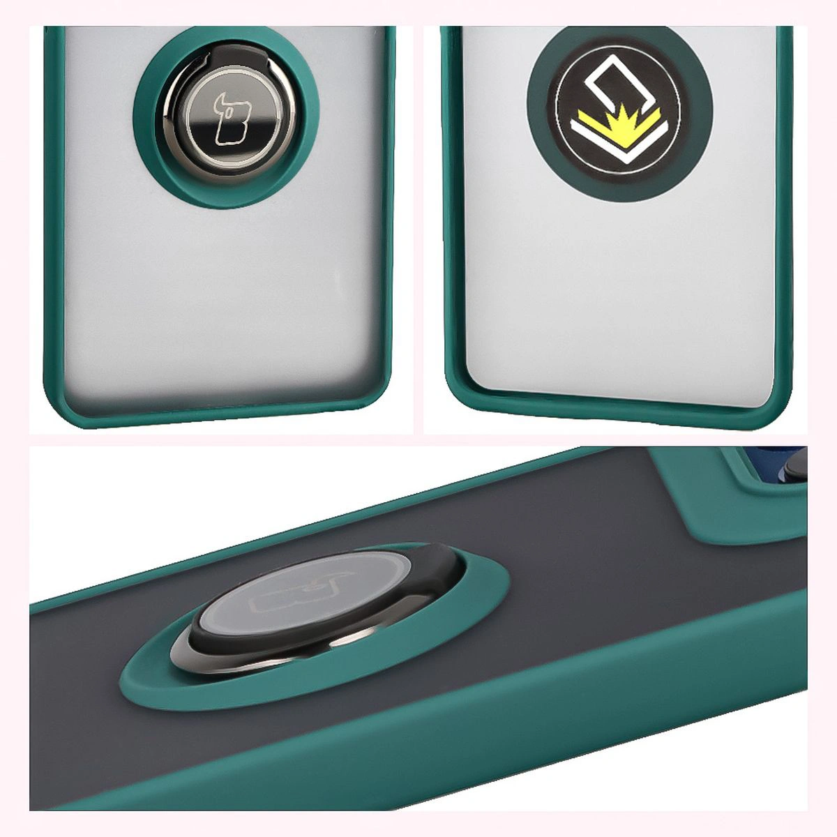 Właściwości Bizon Case Hybrid Ring do Motorola Edge 60 Fusion / Motorola Edge 60: antypoślizgowa ramka i matowy design