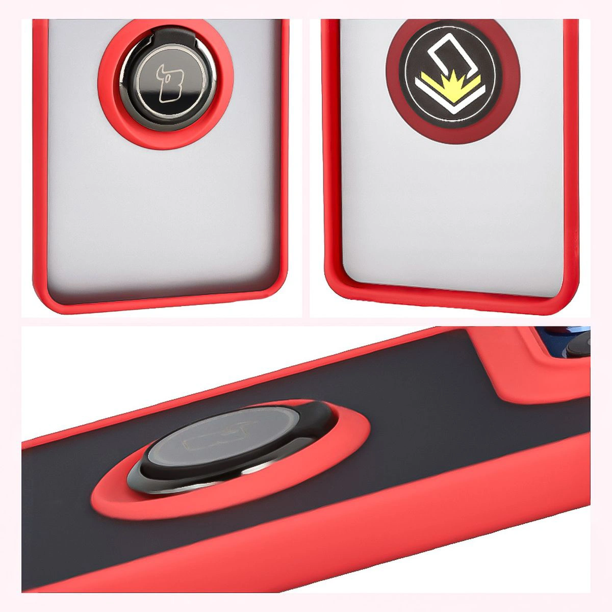 Właściwości Bizon Case Hybrid Ring do Motorola Edge 60 Fusion / Motorola Edge 60: antypoślizgowa ramka i matowy design