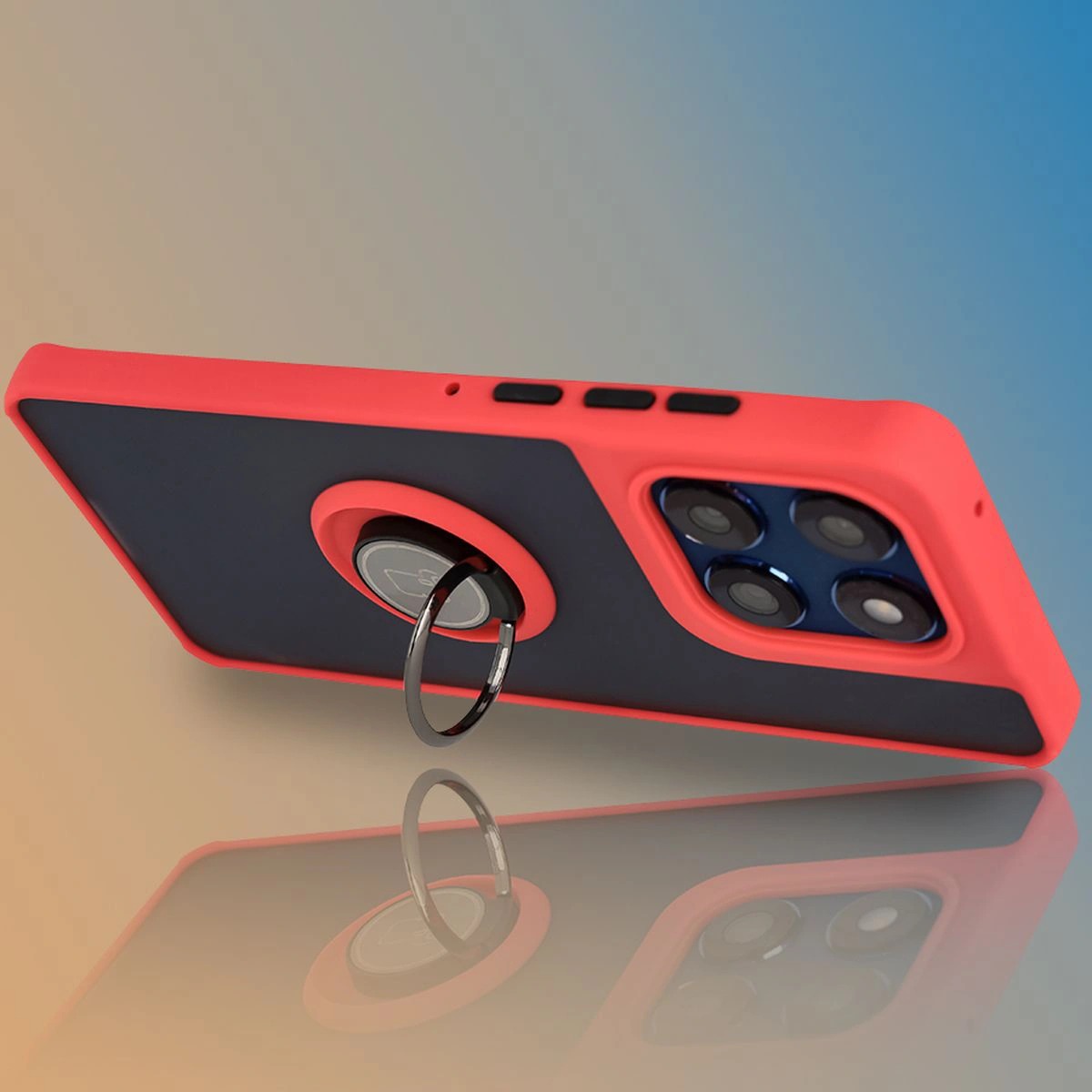 Uchwyt jako podstawka w etui Bizon Hybrid Ring do Motorola Edge 60 Fusion / Motorola Edge 60