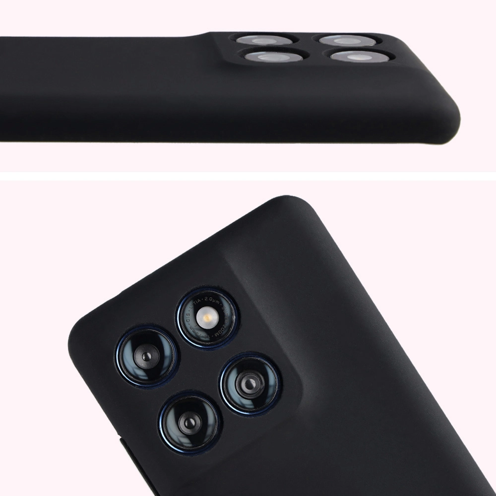 Zbliżenie na wycięcia na obiektywy w etui Bizon Soft Case do Motorola Edge 60 Fusion / Motorola Edge 60