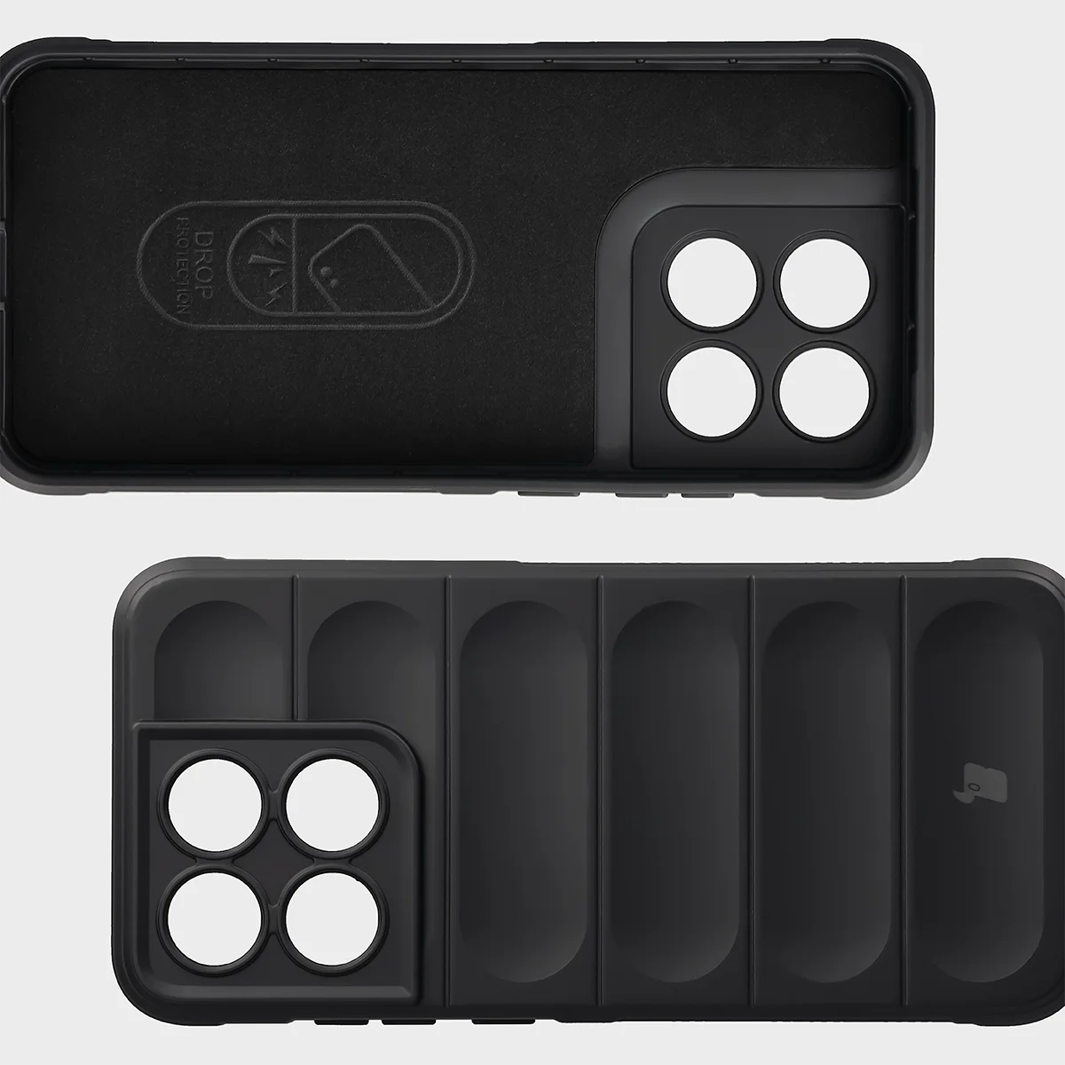 Microfiber lining, grooves on the back, and reinforced corners in the Bison Case Tur for Motorola Edge 70 Fusion