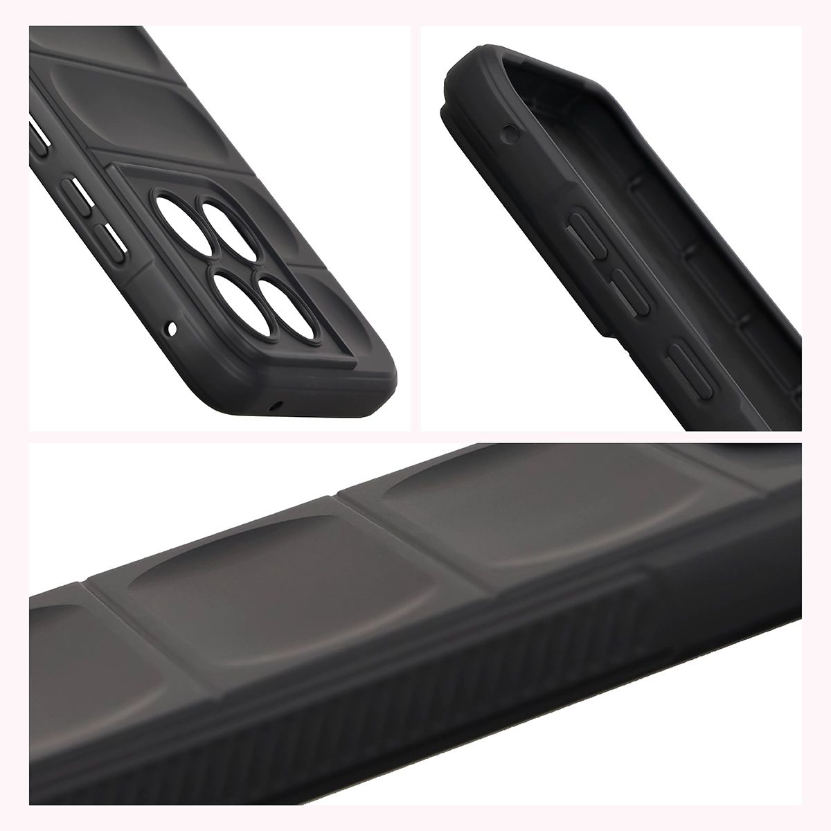 Textured sides and raised edges of the screen and camera in the Bison Case Tur for Motorola Edge 70 Fusion