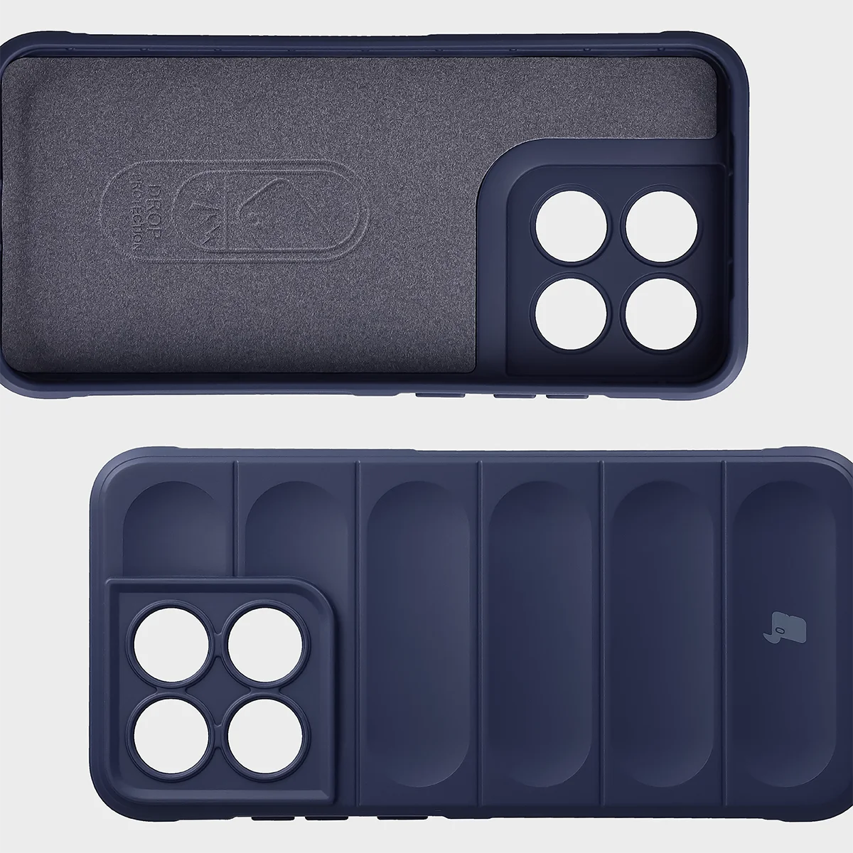 Microfiber lining, grooves on the back, and reinforced corners in the Bison Case Tur for Motorola Edge 70 Fusion