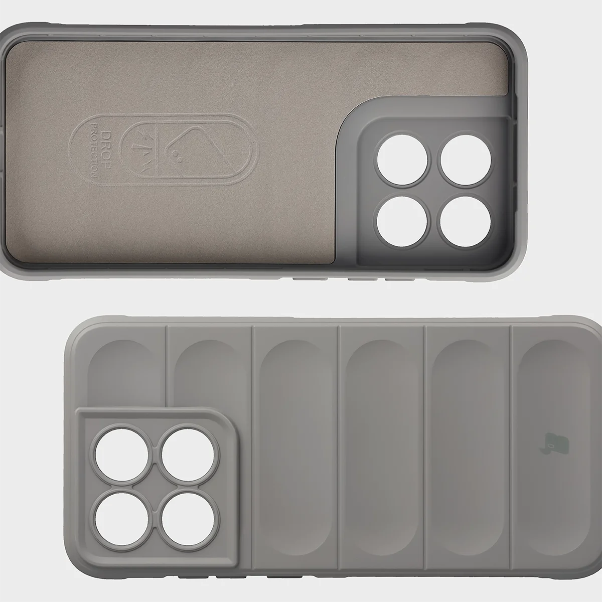Mikroszálas bélés, hátoldali bemélyedések és megerősített sarkok a Bizon Case Tur tokban a Motorola Edge 70 Fusionhoz
