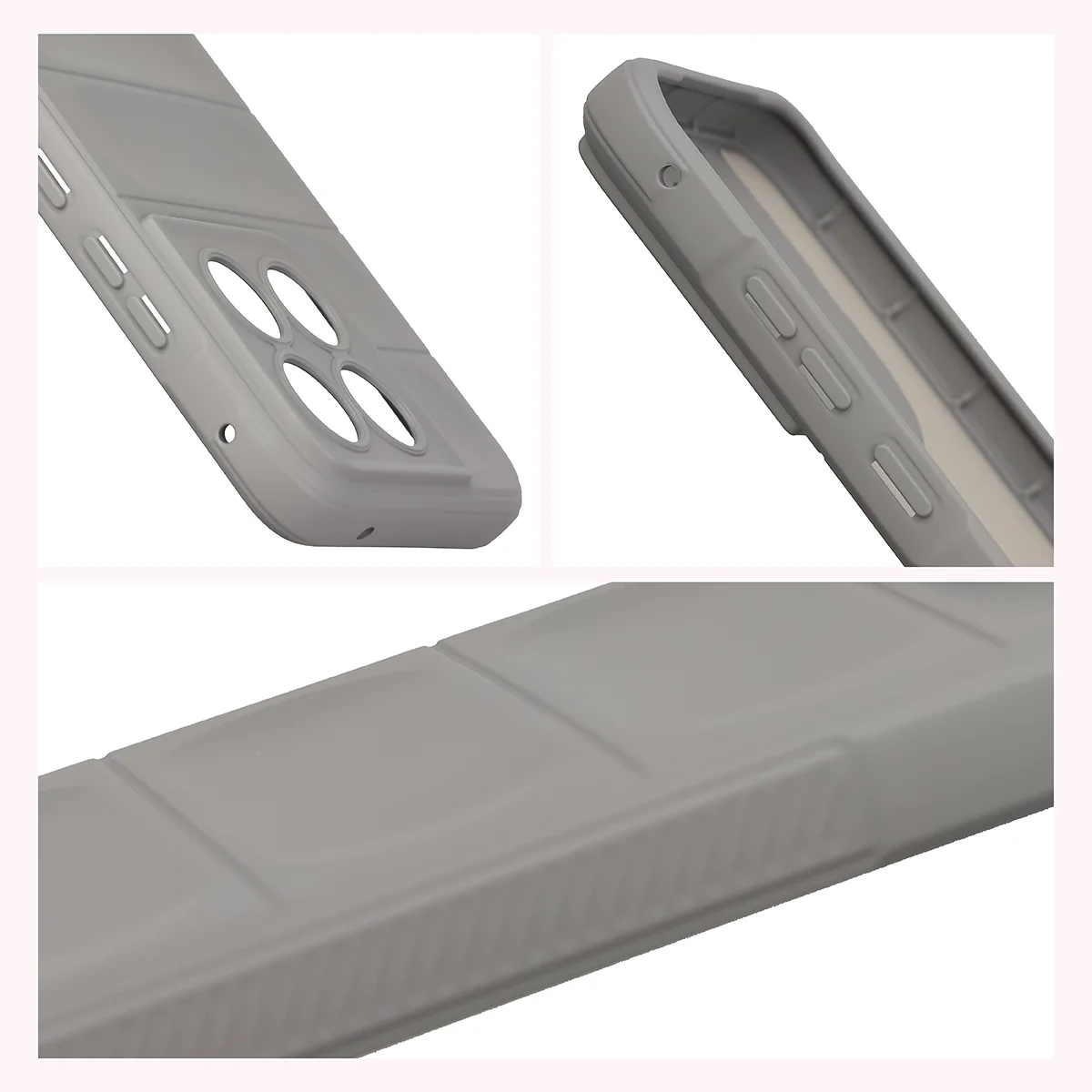 Textúrázott oldalak és megemelt szélek a kijelző és a kamera körül a Bizon Case Tur tokban a Motorola Edge 70 Fusionhoz