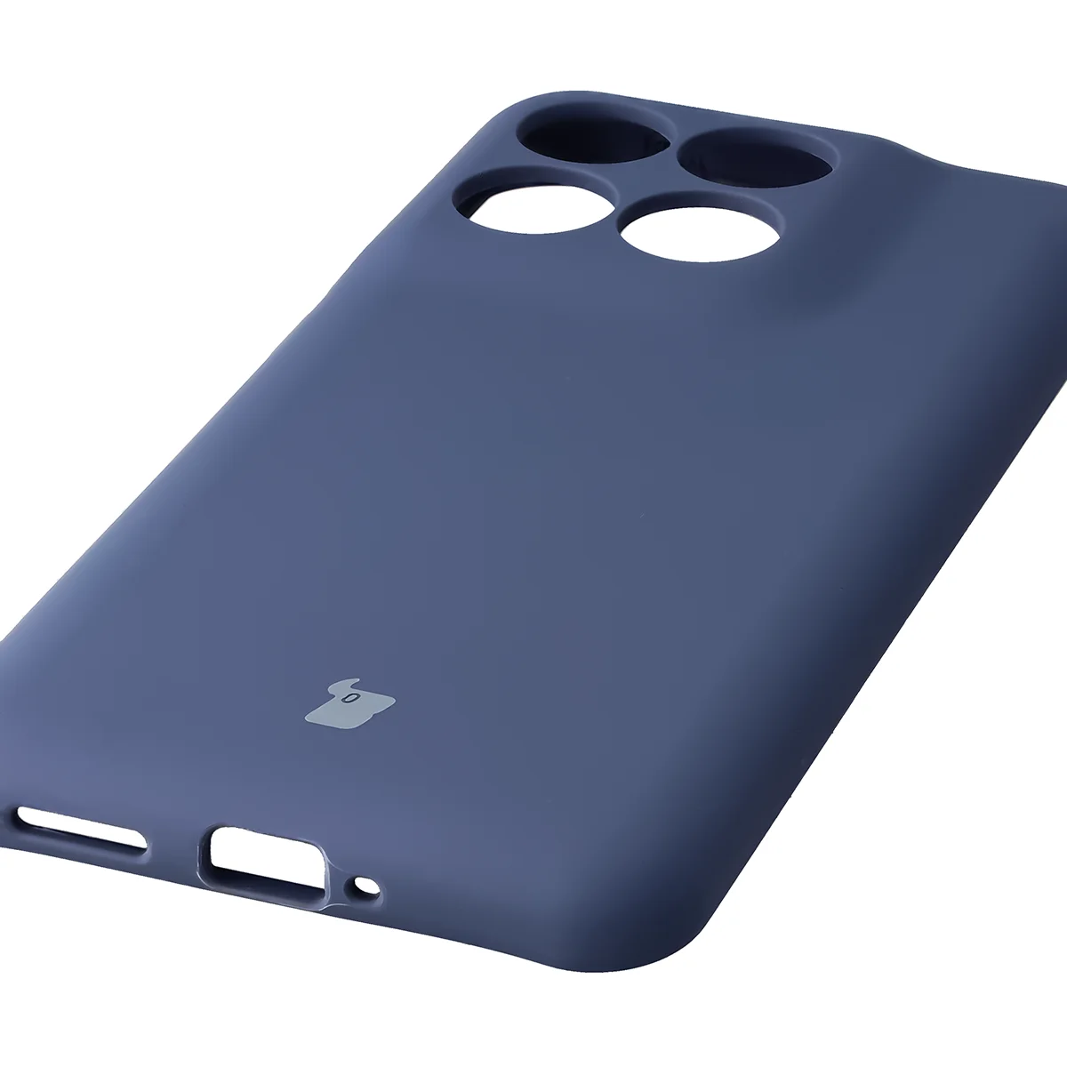 Prim-plan pe decupajele precise și posibilitatea de încărcare wireless în carcasa Bizon Soft Case pentru Motorola Edge 70 Fusion