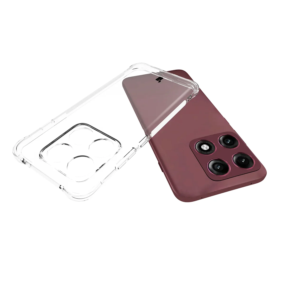 Dedicated cutouts and raised edges for the camera in the Bizon Case Salpa for Motorola Edge 70 Pro