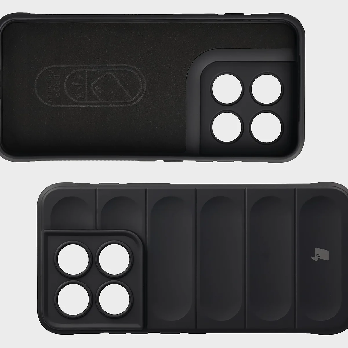 Microfiber lining, grooves on the back, and reinforced corners in the Bison Case Tur for Motorola Edge 70 Pro