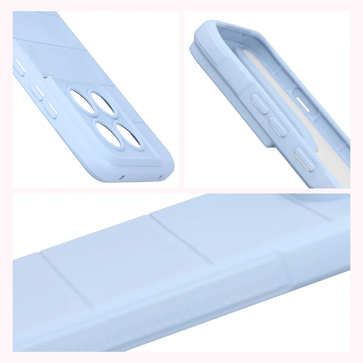 Textured sides and raised edges of the screen and camera in the Bizon Case Tur for Motorola Edge 70 Pro