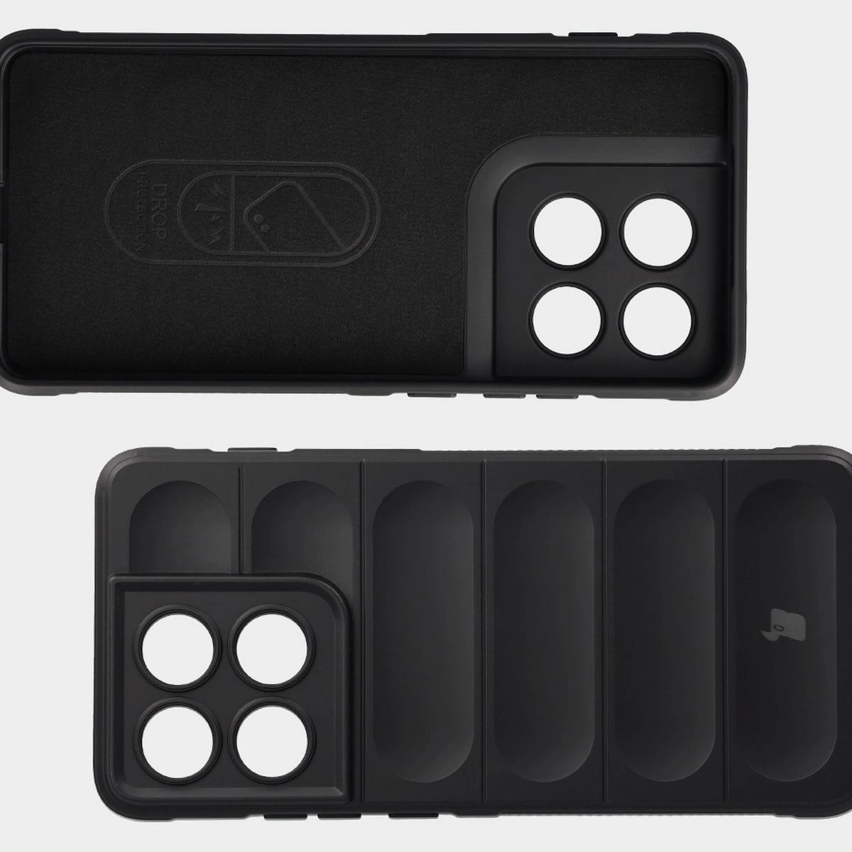 Microfiber lining, grooves on the back, and reinforced corners in the Bison Case Tur for Motorola Edge 70