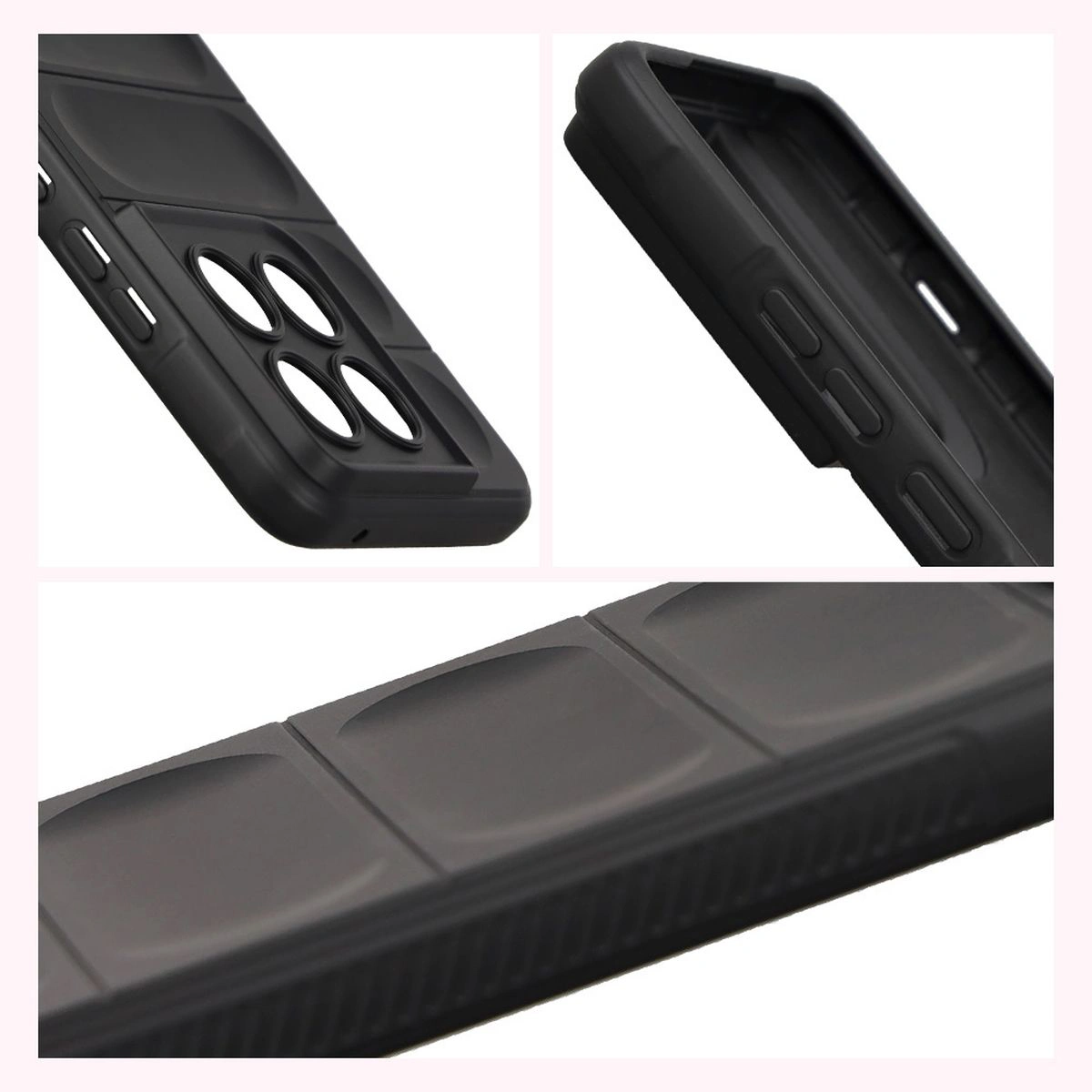 Textured sides and raised edges of the screen and camera in the Bison Case Tur for Motorola Edge 70
