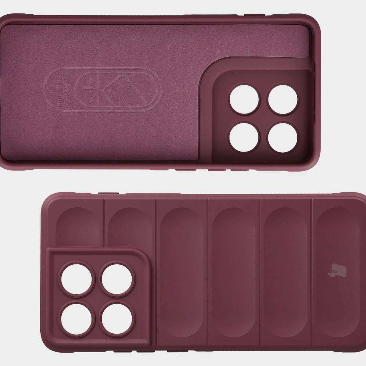 Microfiber lining, grooves on the back, and reinforced corners in the Bison Case Tur for Motorola Edge 70
