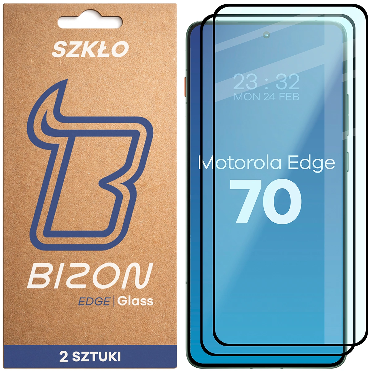 Szkło hartowane na cały ekran Bizon Glass Edge Duo dla Motorola Edge 70