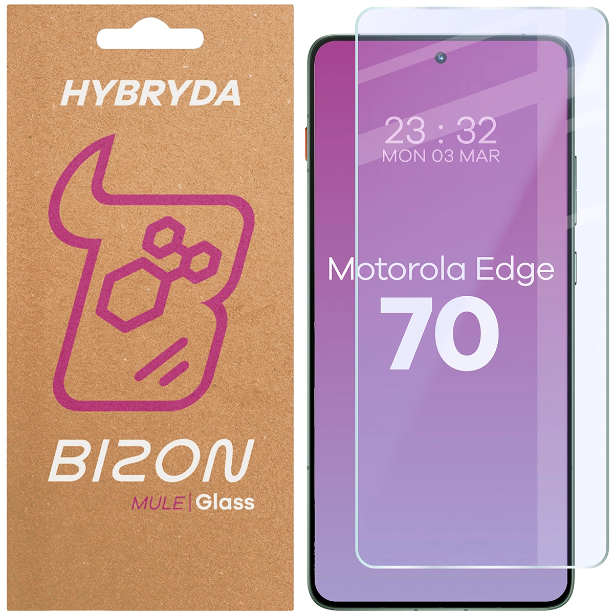 Szkło hybrydowe na ekran Bizon Glass Mule do Motorola Edge 70