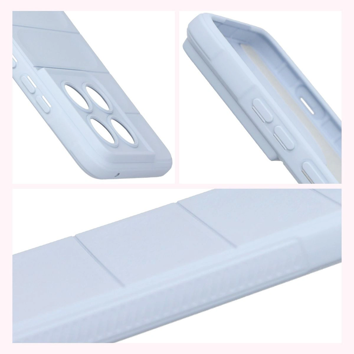 Raised edges and anti-slip surface in the Bizon Case Tur for Motorola Edge 70