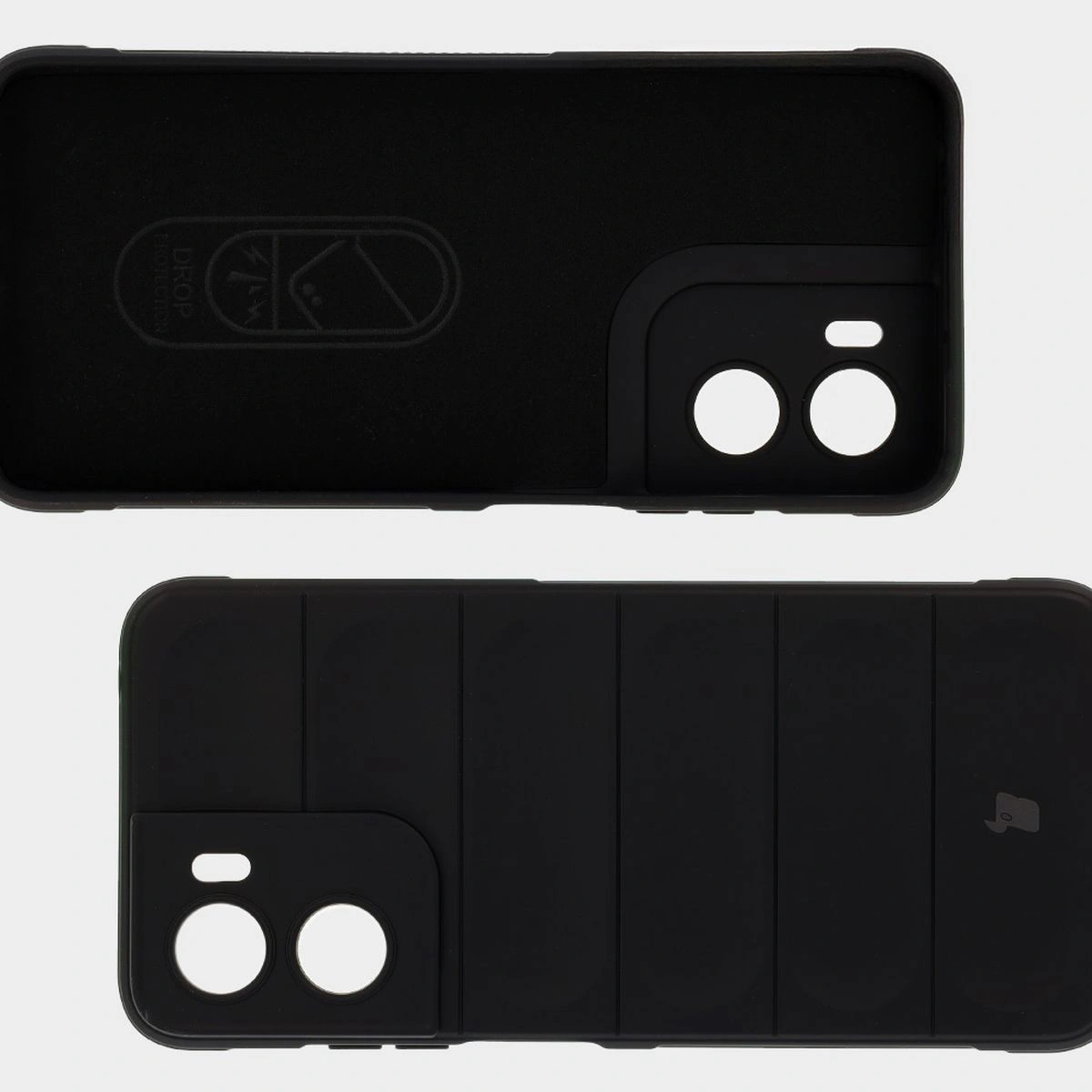 Mikrofaser-Futter, Vertiefungen auf der Rückseite und verstärkte Ecken in der Bizon Case Tur für Motorola Moto G05 / Motorola Moto E15