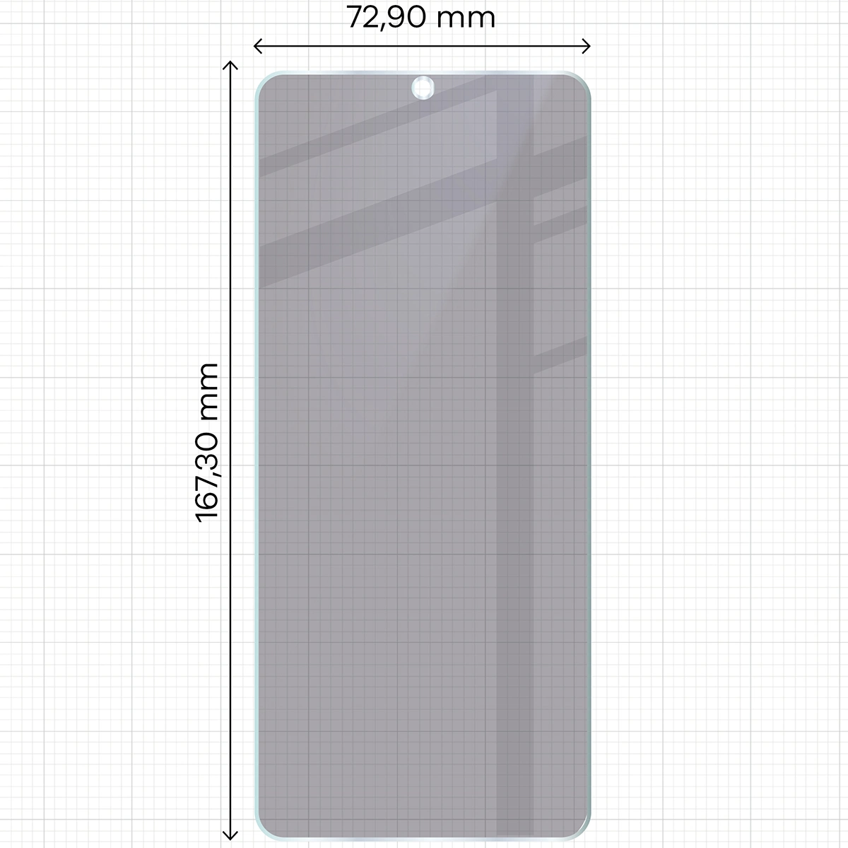 Wymiary szkła Bizon Glass Mule Shadow do Motorola Moto G06 4G / Motorola Moto G06 Power 4G
